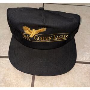 Vintage NRA golden eagles hat SnapBack black gold new